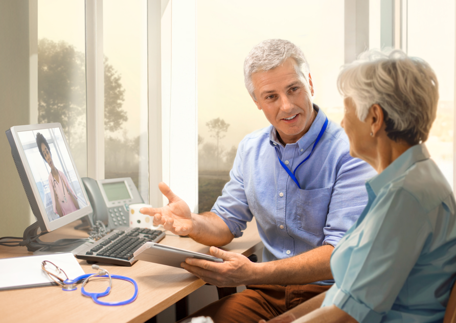 Doctor and patient go through teletrial